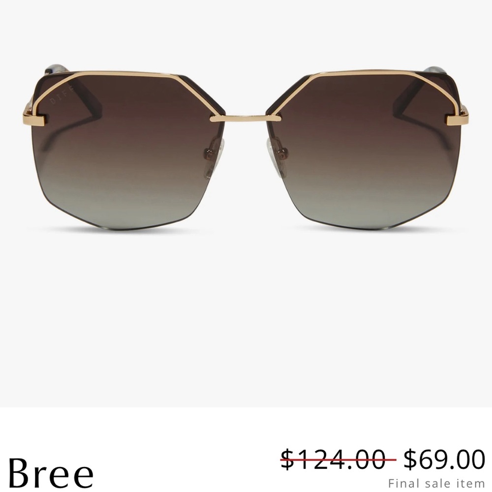 BREE - GOLD + BROWN GRADIENT + POLARIZED SUNGLASSES